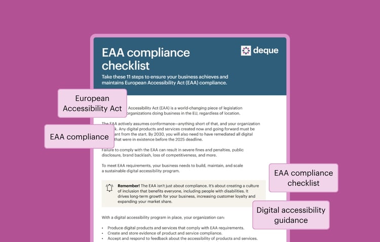 Thumbnail of page one of the EAA checklist