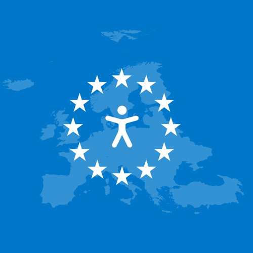 European region with the accessibility icon