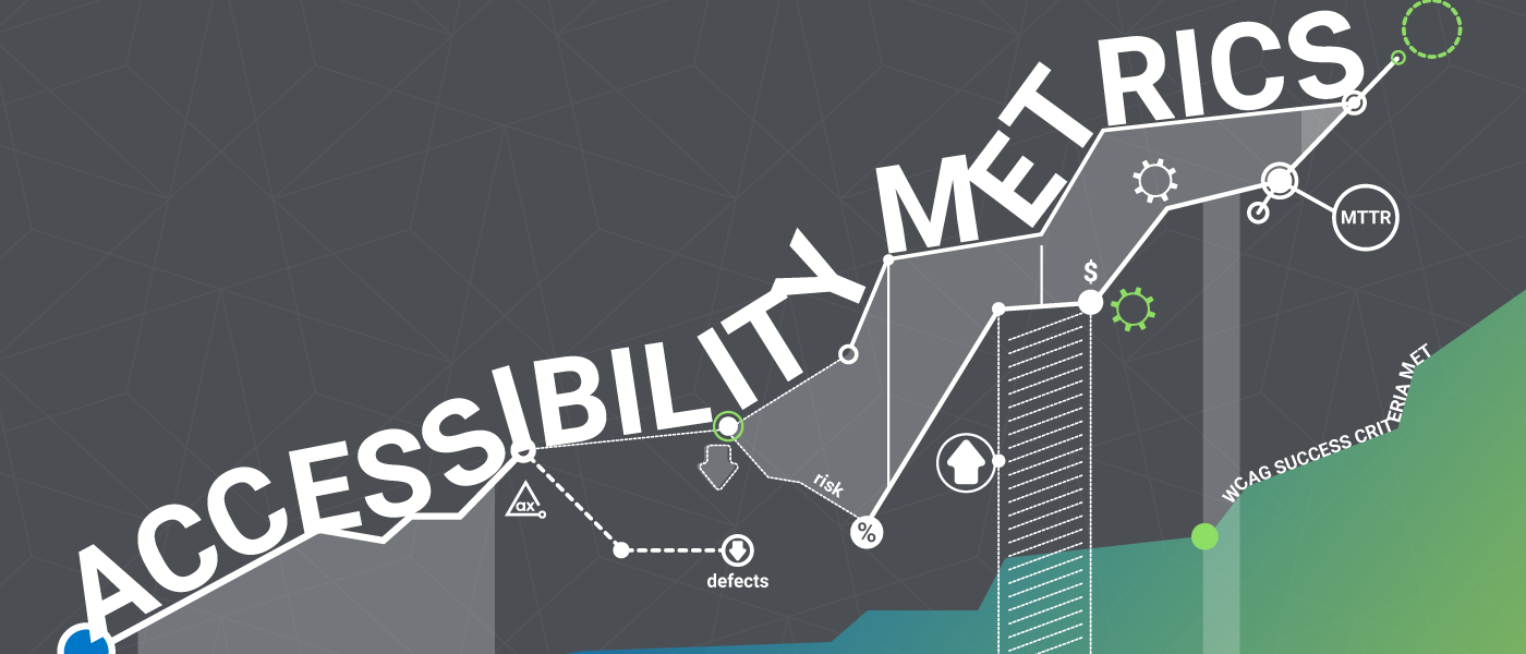 Accessibility Metrics climbing up a line chart